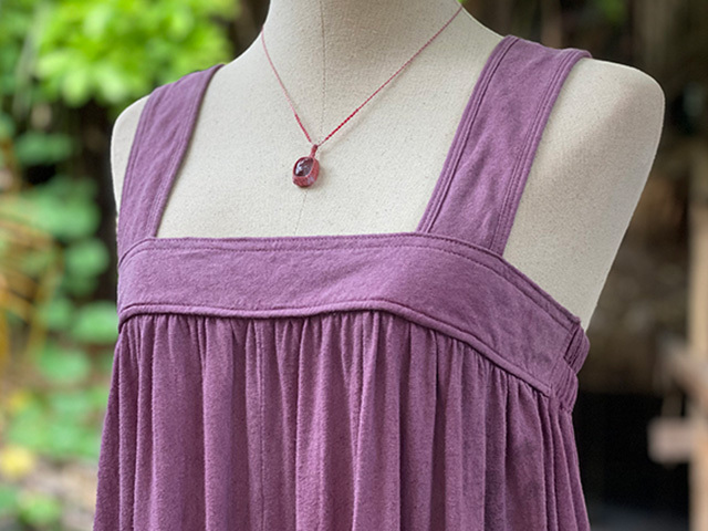 asana ヘンプコットン 薄手 サロペット・草木染め