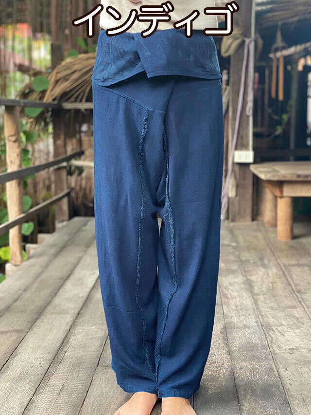 asana HEMP100% テロテロ フリンジ タイパンツ・草木染め【パヤカ