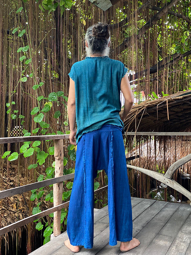 asana HEMP100% テロテロ フリンジ タイパンツ・草木染め【パヤカ