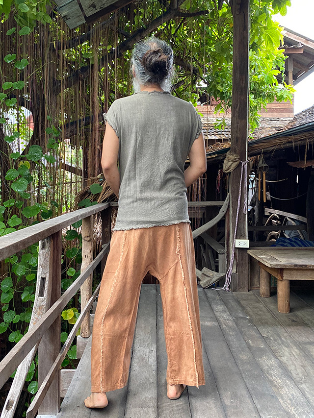 asana HEMP100% テロテロ フリンジ タイパンツ・草木染め【パヤカ