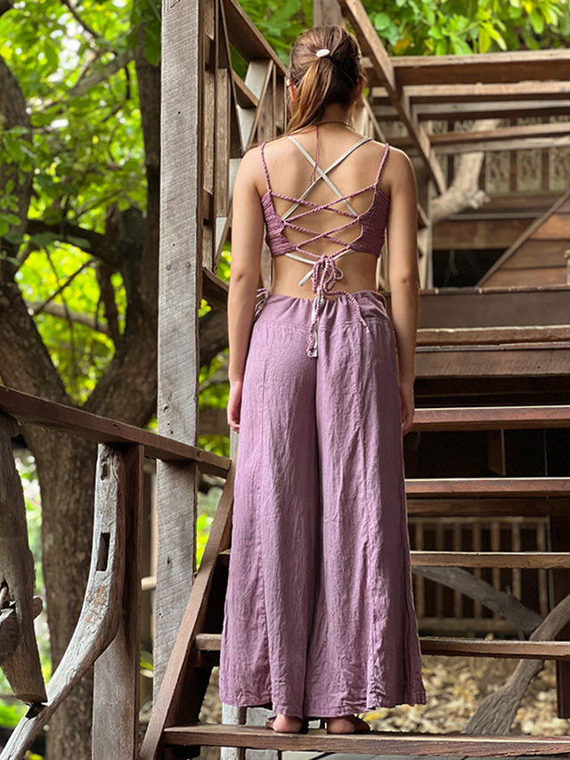 本日のみ大大値下げPAYAKA asana asana HEMP100% ポケット バイアス スカート・草木染め【パヤカ