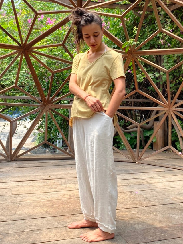 asana HEMP100% テロテロ ゆったり パンツ・きなり【パヤカ オンライン  