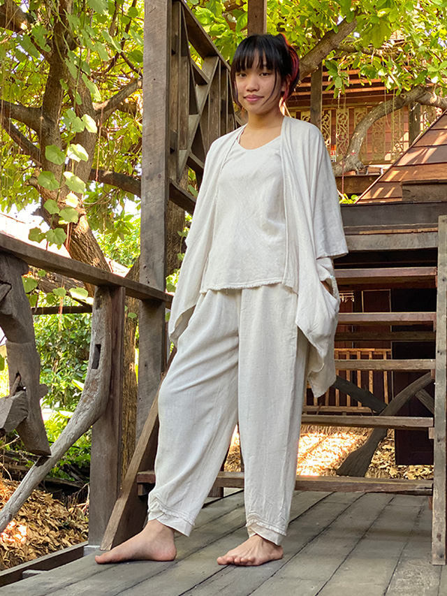 asana HEMP100% テロテロ ゆったり パンツ・きなり【パヤカ オンライン  