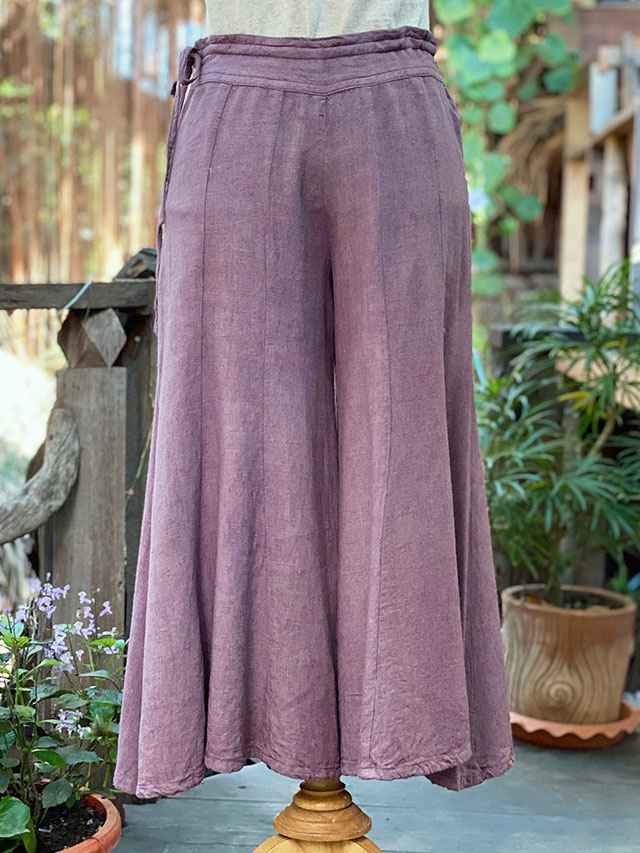 asana HEMP100% テロテロ 切り替え パンツ・草木染め【パヤカ