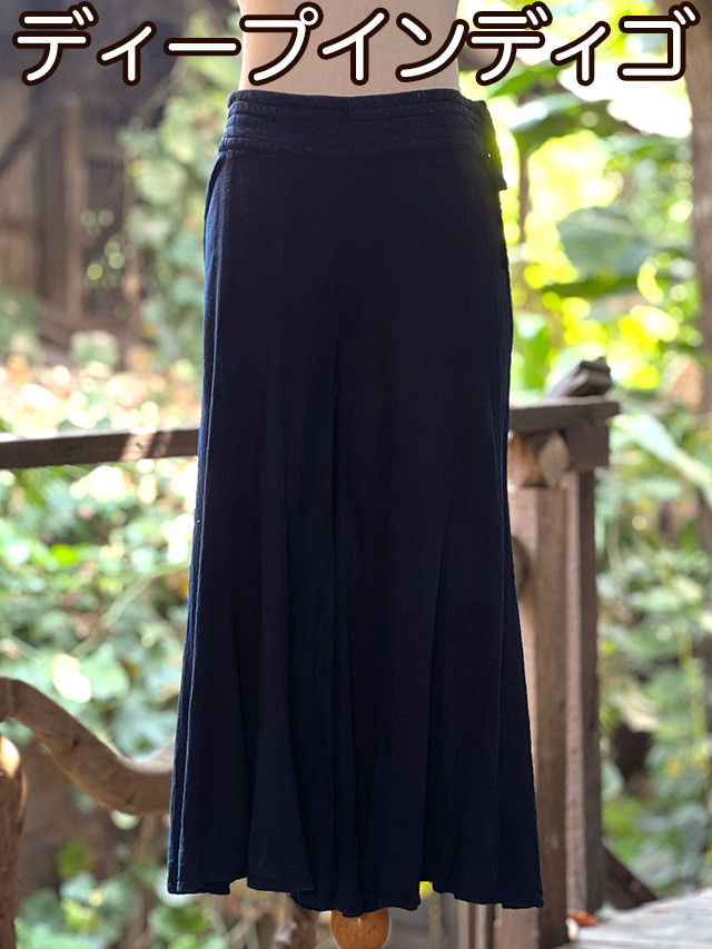 asana HEMP100% テロテロ カットソー●草木染めMインディゴ asana HEMP100% テロテロ 手刺繍 トップス・草木染め【パヤカ