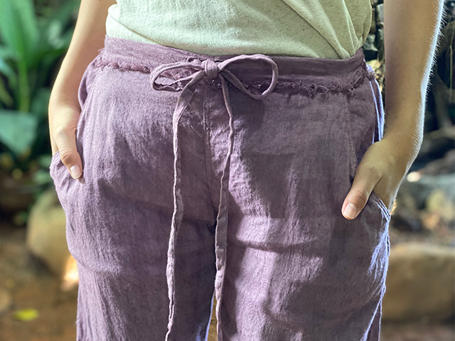 asana HEMP100% イージー パンツ・草木染め