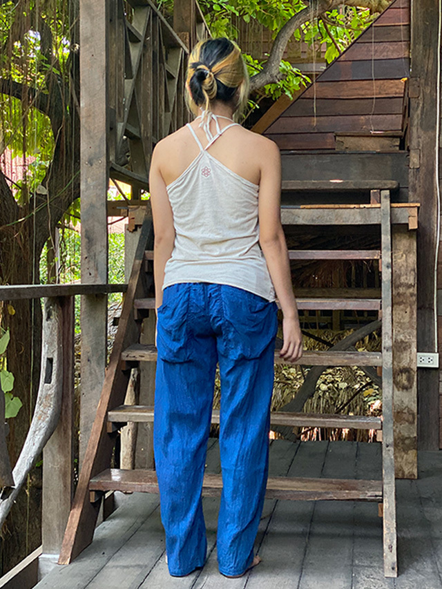 asana payaka HEMP100% ゆったりパンツ asana HEMP100% ゆったり パンツ・草木染め【パヤカ オンライン