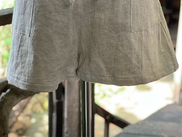 asana HEMP100% 厚手 ショート パンツ・きなり