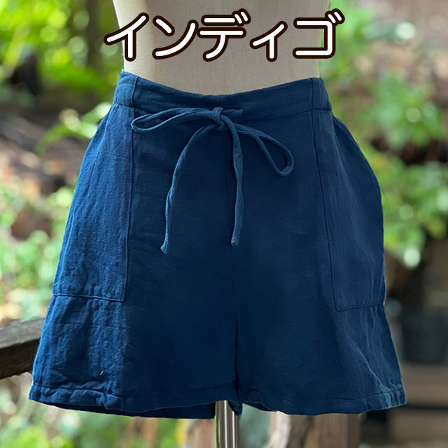 asana HEMP100% 厚手 ショートパンツ・草木染め【パヤカ