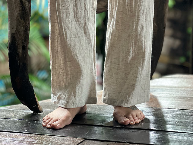 asana HEMP100% NEW イージーパンツ・きなり