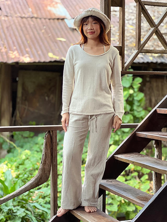 asana HEMP100% NEW イージーパンツ・きなり【パヤカ オンラインショップ】