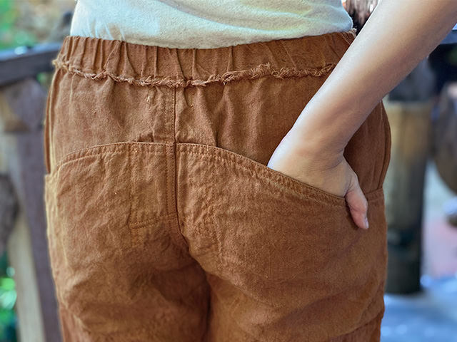 asana HEMP100% NEW イージーパンツ・草木染め