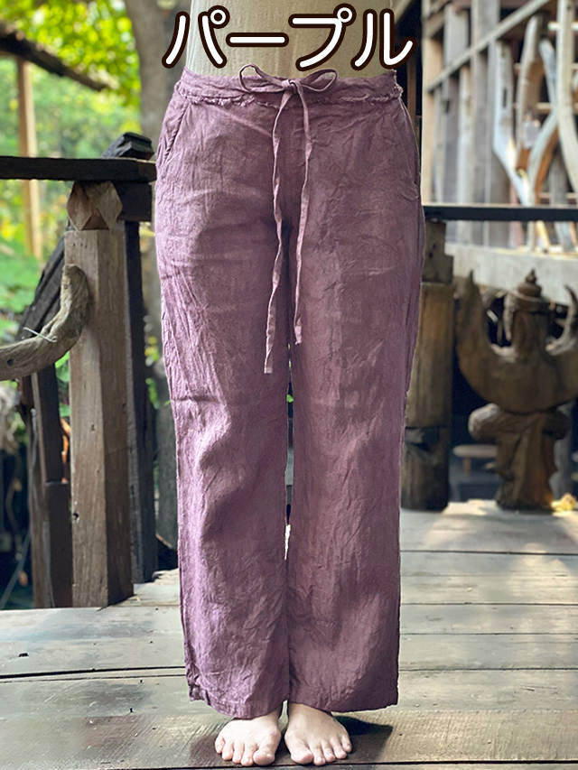 asana HEMP100% 厚手 NEW イージーパンツ・草木染め【パヤカ  