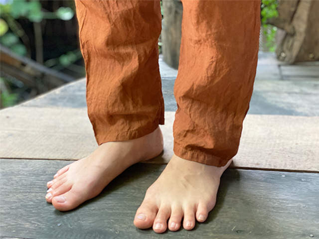 asana HEMP100% サルエル タイパンツ・草木染め【パヤカ