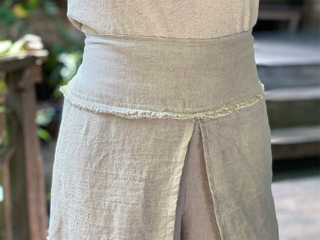 asana HEMP100% 薄手 巻き パンツ・きなり