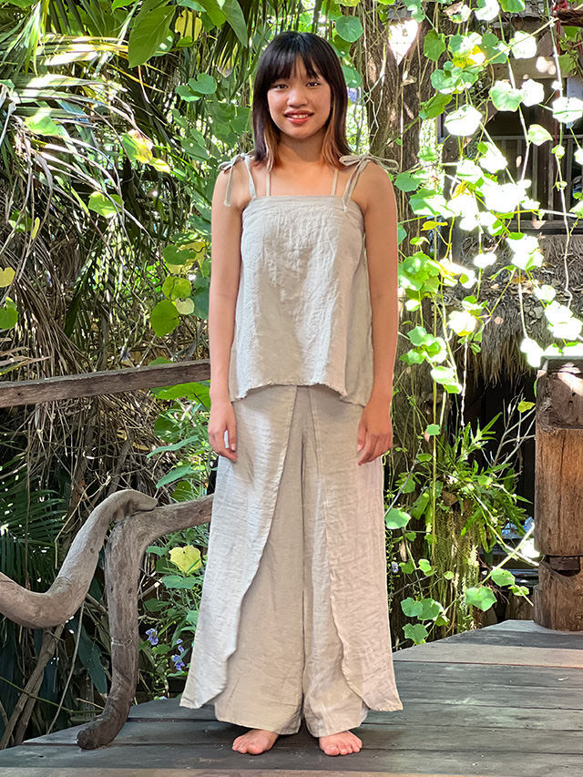 asana HEMP100% 巻きパンツ・きなり【パヤカ オンラインショップ】 