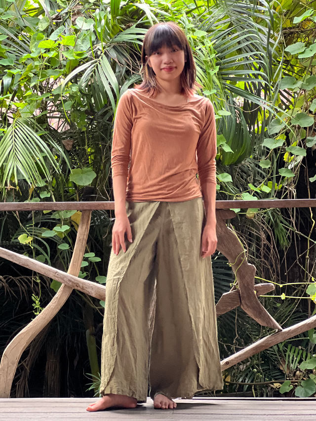 asana HEMP100% 巻きパンツ・草木染め【パヤカ オンラインショップ】 