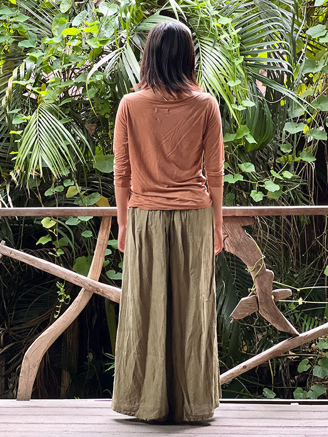 登場! asana HEMP100% オンラインショップ】 巻きパンツ・草木染め【パヤカ パンツ