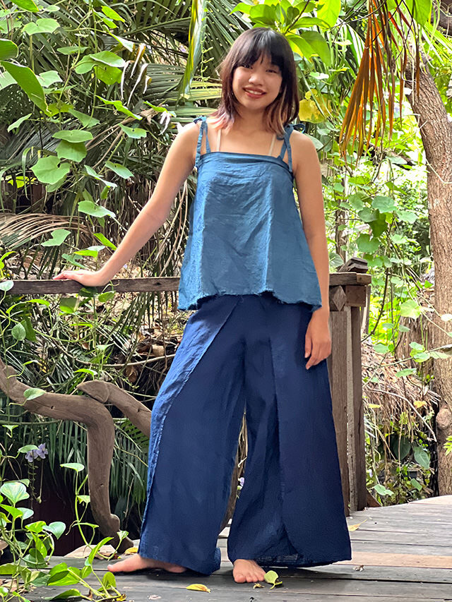 asana HEMP100% 巻きパンツ・草木染め【パヤカ オンラインショップ】 