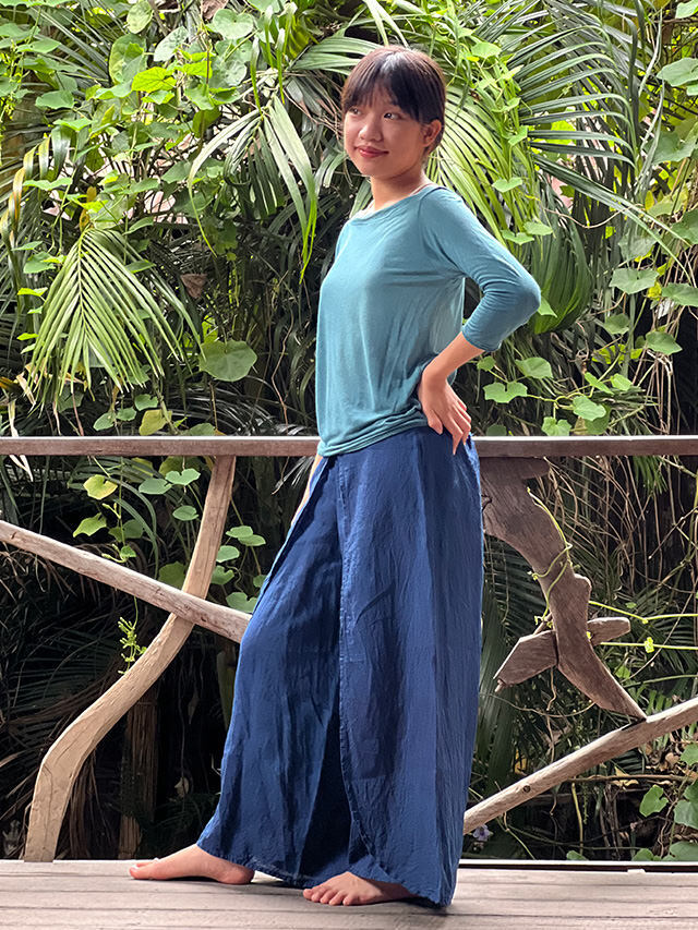 asana HEMP100% 巻きパンツ・草木染め【パヤカ オンラインショップ】 