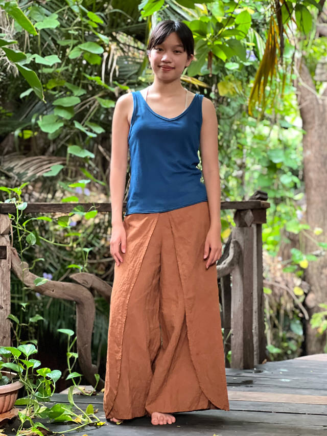 asana HEMP100% 巻きパンツ・草木染め【パヤカ オンラインショップ】 