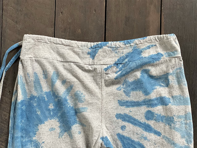 asana ヘンプコットン 厚手 ヨガパンツ・インディゴ絞り染め