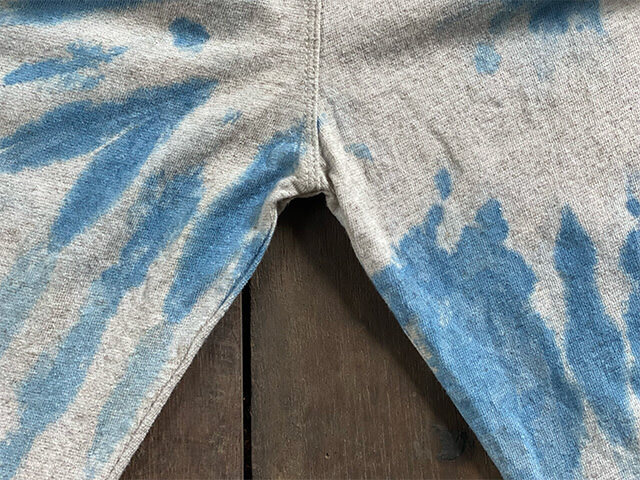 asana ヘンプコットン 厚手 ヨガパンツ・インディゴ絞り染め