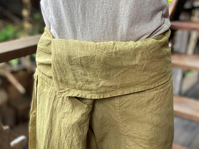 asana HEMP100% タイパンツ・草木染め