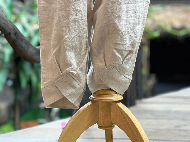 asana HEMP100% ゆったり パンツ・きなり