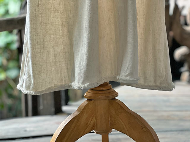 asana HEMP100% テロテロ パンツ スカート・きなり