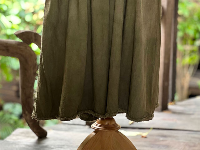 asana HEMP100% テロテロ パンツ スカート・きなり