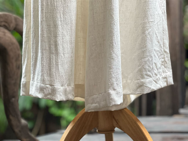 asana HEMP100% テロテロ フレアー パンツ・きなり