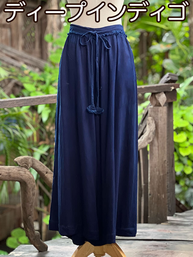 asana HEMP100% テロテロ フレアー パンツ・草木染め【パヤカ