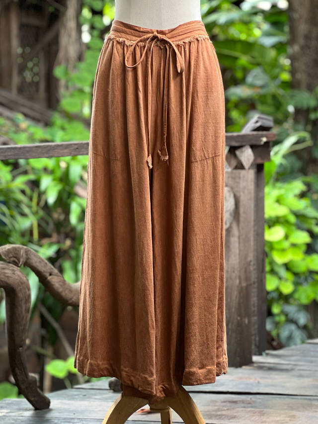 新品未使用 suria アメリアパンツ ブラウン S 天然素材 新品未使用 suria アメリアパンツ ブラウン S 天然素材