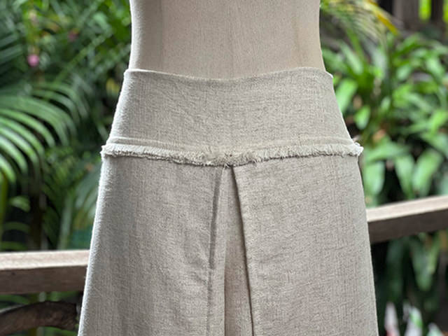 asana HEMP100% 巻きパンツ・きなり