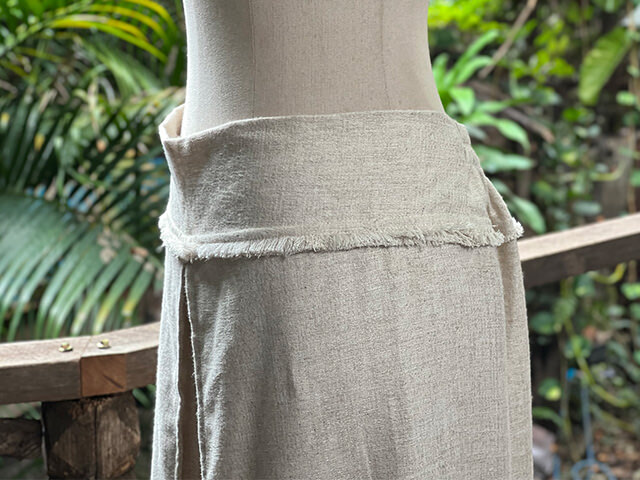 asana HEMP100% 巻きパンツ・きなり
