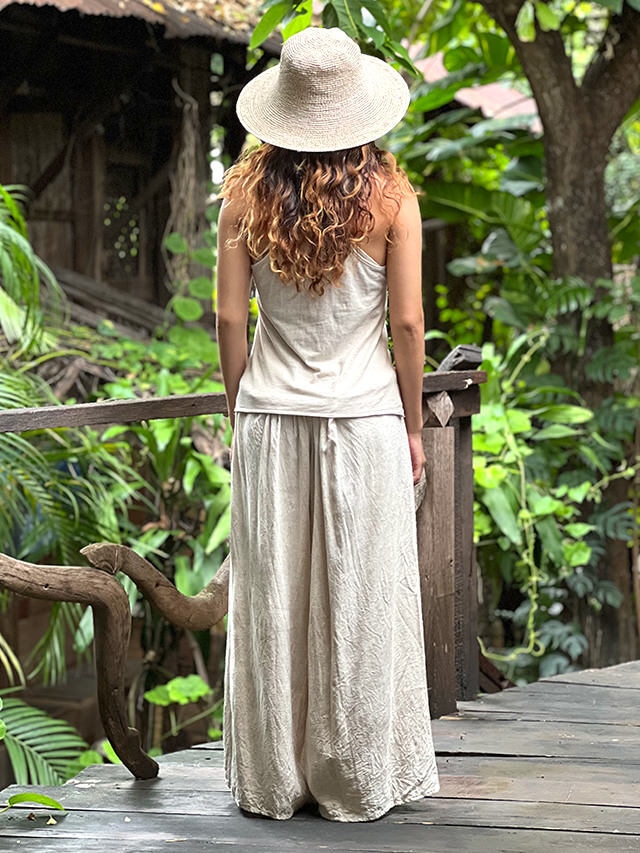 アバカ　バンブーバッグ　M+abaca 花繋ぎ　夏単衣　6522 アバカ バンブーバッグ M+abaca 花繋ぎ 夏単衣 6522