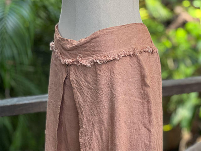 asana HEMP100% 巻きパンツ・草木染め