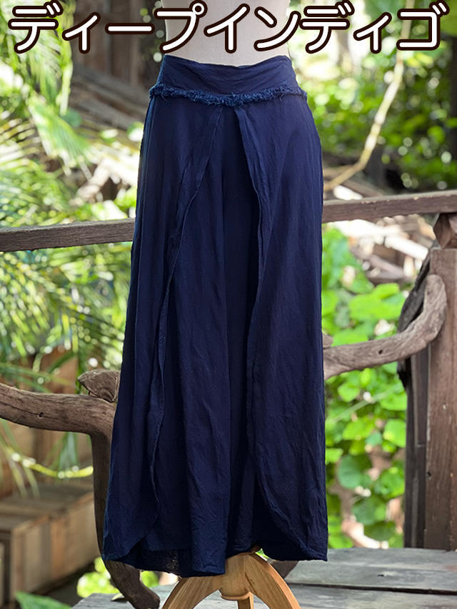 asana ヘンプコットン ヨガパンツ●草木染めディープインディゴ 楽天市場】asana ヘンプコットン 厚手 ヨガパンツ＜草木染め＞麻