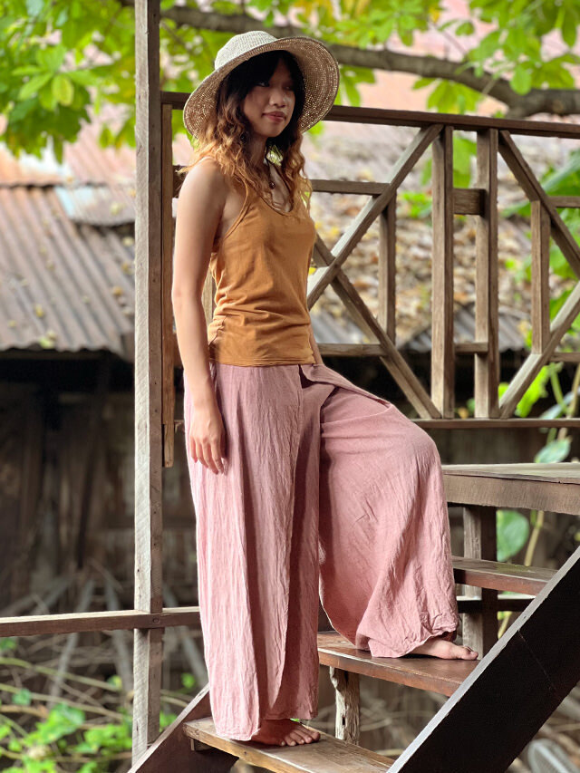 asana HEMP100% 巻きパンツ・草木染め【パヤカ オンラインショップ】