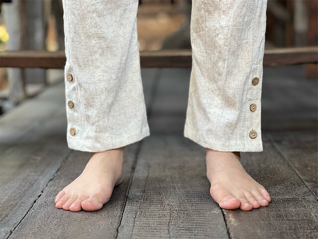 asana HEMP100% イージー パンツ・きなり