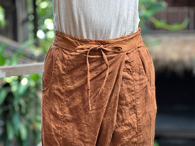 asana HEMP100% イージー パンツ・草木染め