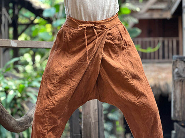 asana HEMP100% イージー パンツ・草木染め