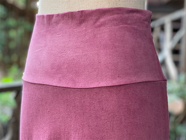 asana ヘンプコットン 厚手 ロング スカート・草木染め
