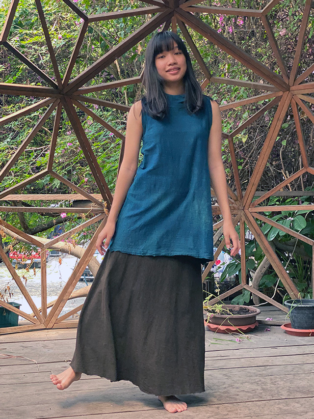 asana ヘンプコットン ロング スカート・草木染め【パヤカ オンライン  