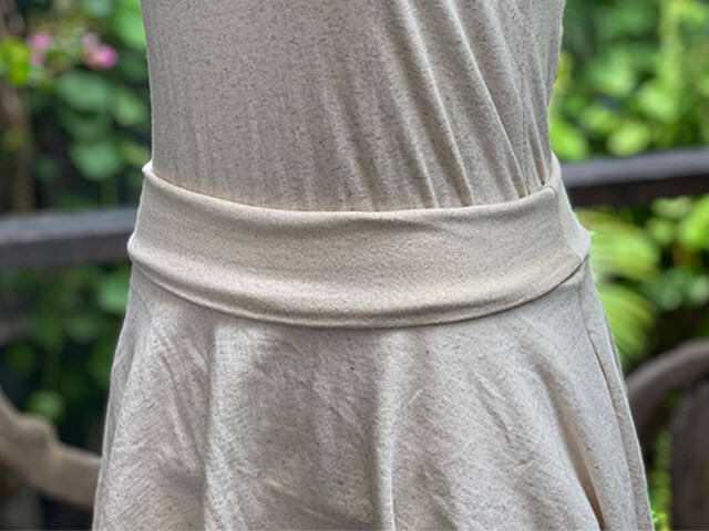 asana ヘンプコットン 厚手 ターザン 2WAY スカート・きなり