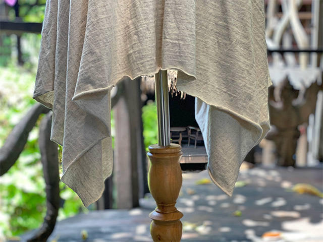 asana ヘンプコットン 厚手 ギザギザ スカート・きなり