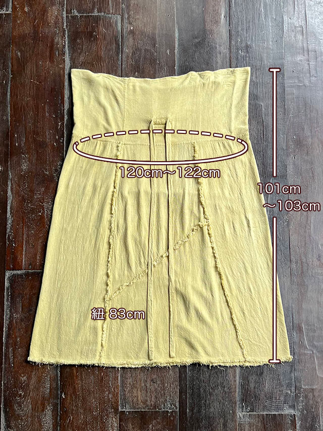 asana HEMP100% テロテロ タイパンツ スカート・きなり