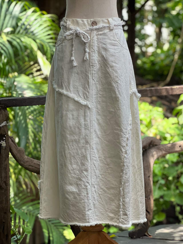 payaka asana HEMP100%NEWパンツスカート(きなり) asana HEMP100% 厚手 8分丈 作務衣 パンツ・きなり【パヤカ
