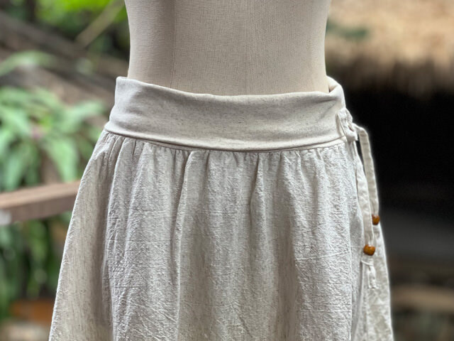 asana HEMP100% ロング スカート・きなり